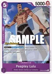 Peepley Lulu - Pillars of Strength Pre-Release Cards (OP03 PRE) #OP03-067 - Uncommon One Piece Trading Card