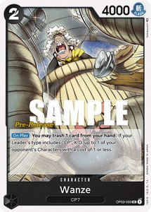 Wanze - Pillars of Strength Pre-Release Cards (OP03 PRE) #OP03-093 - Uncommon One Piece Trading Card