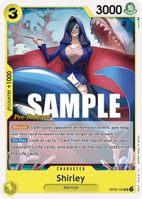 Shirley - Pillars of Strength Pre-Release Cards (OP03 PRE) #OP03-104 - Uncommon One Piece Trading Card