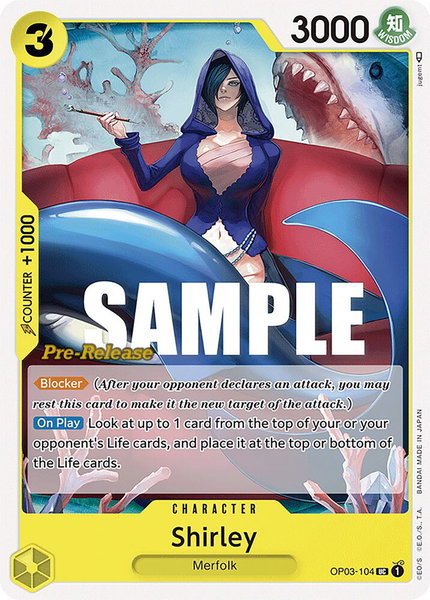 Shirley trading card from Pillars of Strength Pre-Release Cards Shirley - Pillars of Strength Pre-Release Cards One Piece trading card