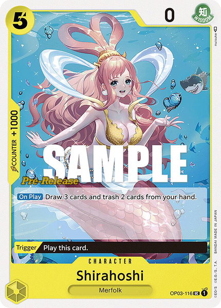 Shirahoshi trading card from Pillars of Strength Pre-Release Cards Shirahoshi - Pillars of Strength Pre-Release Cards One Piece trading card
