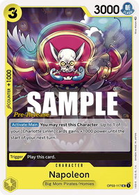 Napoleon - Pillars of Strength Pre-Release Cards (OP03 PRE) #OP03-117 - Uncommon One Piece Trading Card