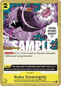 Ikoku Sovereignty - Pillars of Strength Pre-Release Cards (OP03 PRE) #OP03-118 - Uncommon One Piece Trading Card