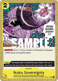 Ikoku Sovereignty - Pillars of Strength Pre-Release Cards (OP03 PRE) #OP03-118 - Uncommon One Piece Trading Card
