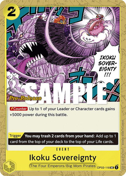 Ikoku Sovereignty - Pillars of Strength Pre-Release Cards One Piece trading card