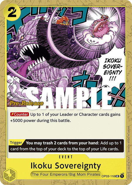 Ikoku Sovereignty - Pillars of Strength Pre-Release Cards One Piece trading card