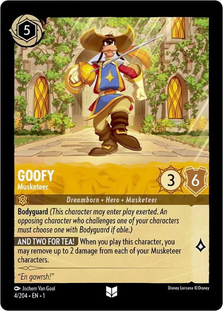 Goofy - Musketeer - The First Chapter Disney Lorcana trading card