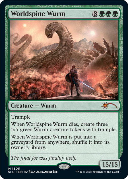 Worldspine Wurm - Secret Lair Drop Series Magic: The Gathering trading card