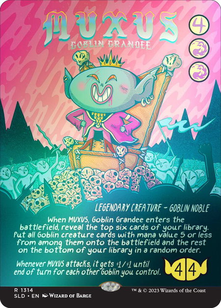 Muxus, Goblin Grandee (Rainbow Foil) - Secret Lair Drop Series Magic: The Gathering trading card