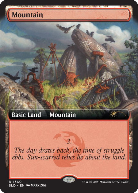 Mountain (1360) - Secret Lair Drop Series Magic: The Gathering trading card