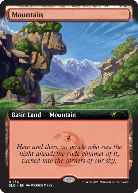 Mountain (1361) - Secret Lair Drop Series Magic: The Gathering trading card