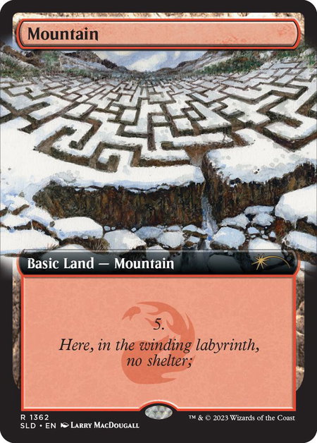 Mountain (1362) - Secret Lair Drop Series Magic: The Gathering trading card