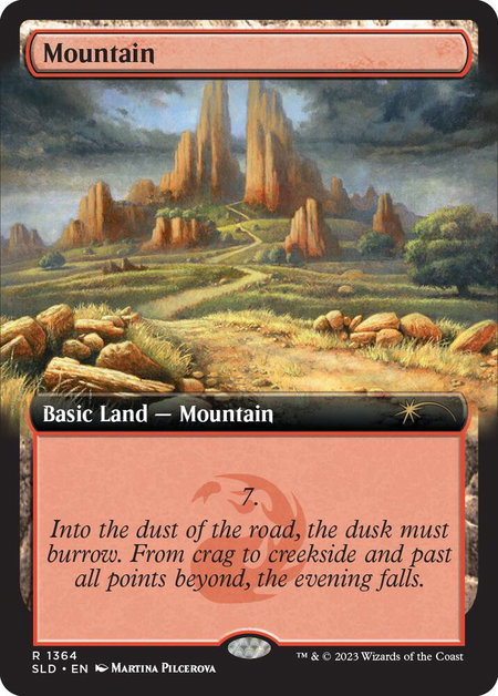 Mountain (1364) - Secret Lair Drop Series Magic: The Gathering trading card