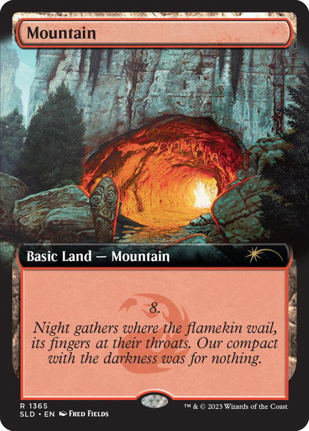 Mountain (1365) - Secret Lair Drop Series Magic: The Gathering trading card