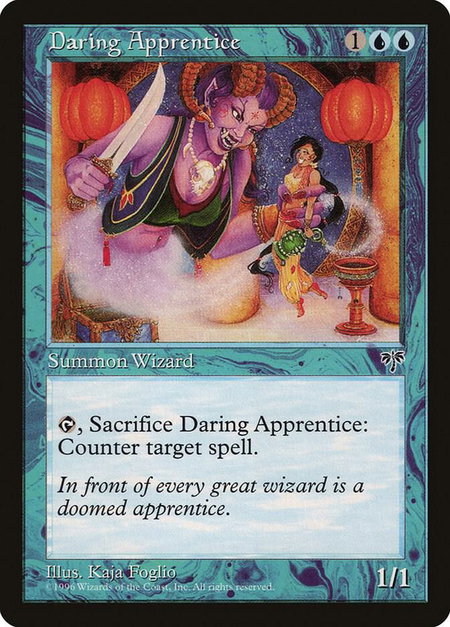 Daring Apprentice - Mirage Magic: The Gathering trading card