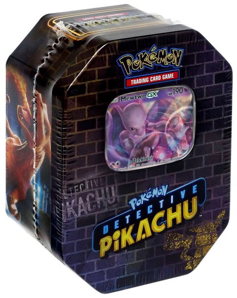 Detective Pikachu Tin [Mewtwo] - Detective Pikachu Pokémon trading card