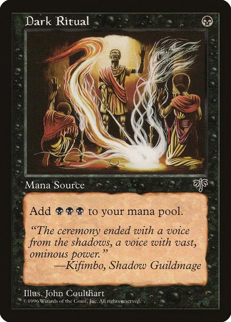 Dark Ritual - Mirage Magic: The Gathering trading card