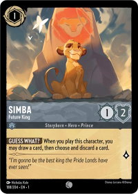 Simba - Future King - The First Chapter (1) #188/204 - Common Disney Lorcana Trading Card