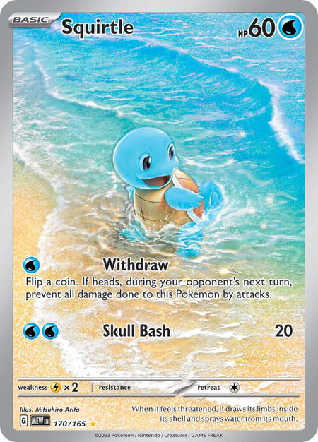 Squirtle - 170/165 - SV: Scarlet & Violet 151 Pokémon trading card