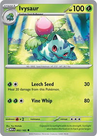 Ivysaur - 002/165 - SV: Scarlet & Violet 151 (MEW) #002/165 - Uncommon Pokémon Trading Card
