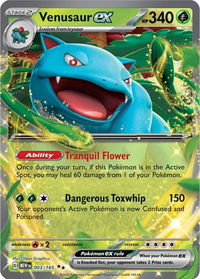 Venusaur ex - 003/165 - SV: Scarlet & Violet 151 (MEW) #003/165 - Double Rare Pokémon Trading Card