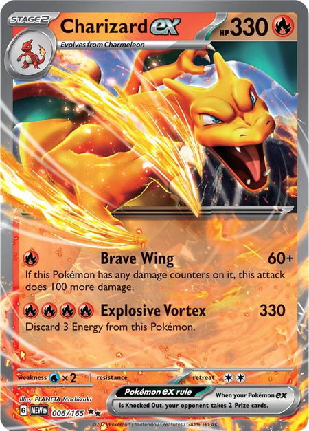Charizard ex - 006/165 - SV: Scarlet & Violet 151 Pokémon trading card