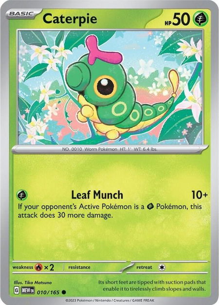 Caterpie - 010/165 - SV: Scarlet & Violet 151 Pokémon trading card