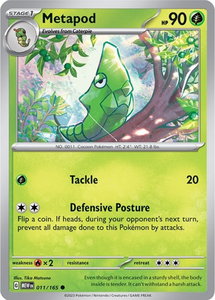 Metapod - SV: Scarlet & Violet 151 (MEW) #011/165 - Common Pokémon Trading Card