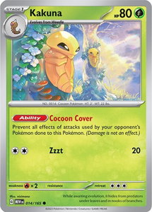 Kakuna - SV: Scarlet & Violet 151 (MEW) #014/165 - Common Pokémon Trading Card