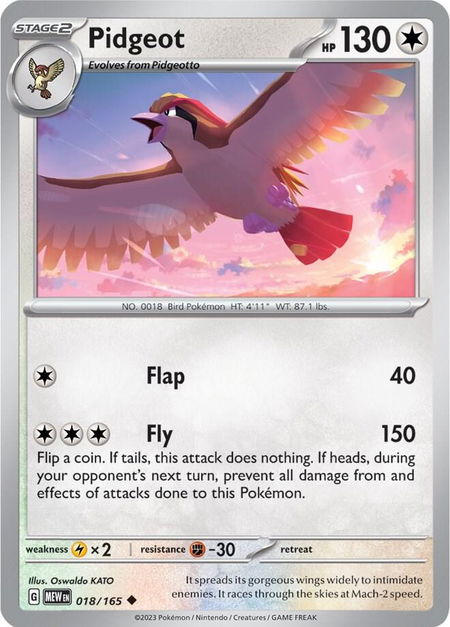 Pidgeot - SV: Scarlet & Violet 151 Pokémon trading card