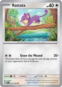 Rattata - SV: Scarlet & Violet 151 (MEW) #019/165 - Common Pokémon Trading Card