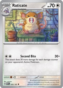 Raticate - SV: Scarlet & Violet 151 (MEW) #020/165 - Uncommon Pokémon Trading Card