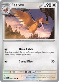 Fearow - SV: Scarlet & Violet 151 (MEW) #022/165 - Uncommon Pokémon Trading Card
