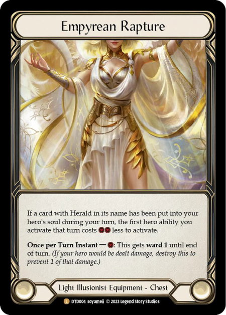 Empyrean Rapture trading card from Dusk till Dawn Empyrean Rapture - Dusk till Dawn Flesh and Blood trading card