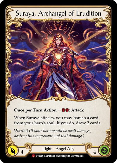 Figment of Erudition // Suraya, Archangel of Erudition trading card from Dusk till Dawn Figment of Erudition // Suraya, Archangel of Erudition - Dusk till Dawn Flesh and Blood trading card