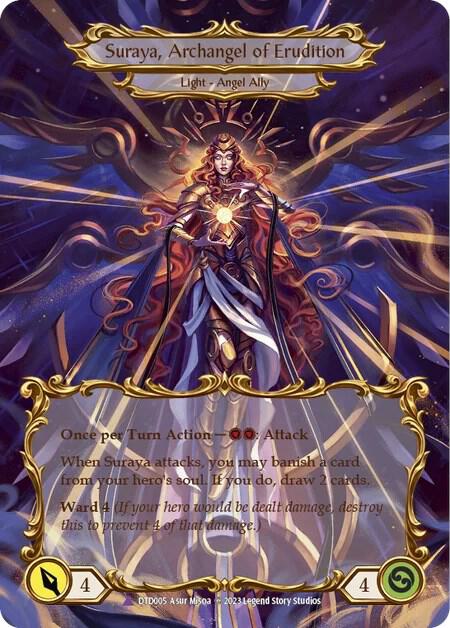 Figment of Erudition // Suraya, Archangel of Erudition (Marvel) trading card from Dusk till Dawn Figment of Erudition // Suraya, Archangel of Erudition (Marvel) - Dusk till Dawn Flesh and Blood trading card