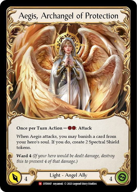 Figment of Protection // Aegis, Archangel of Protection trading card from Dusk till Dawn Figment of Protection // Aegis, Archangel of Protection - Dusk till Dawn Flesh and Blood trading card