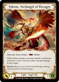 Figment of Ravages // Sekem, Archangel of Ravages - Dusk till Dawn (DTD) #DTD008 - Majestic Flesh and Blood Trading Card