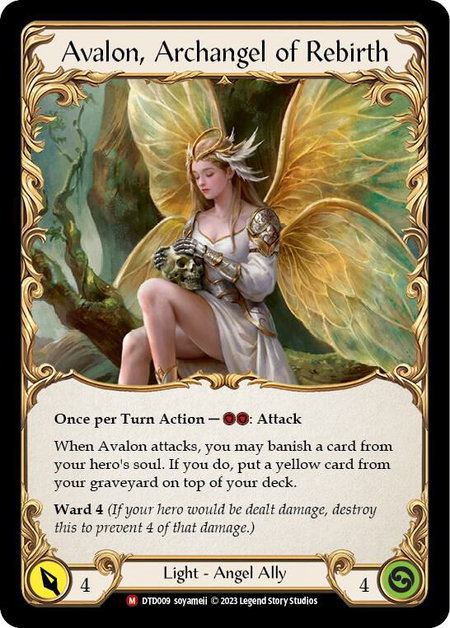 Figment of Rebirth // Avalon, Archangel of Rebirth trading card from Dusk till Dawn Figment of Rebirth // Avalon, Archangel of Rebirth - Dusk till Dawn Flesh and Blood trading card