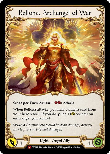 Figment of War // Bellona, Archangel of War trading card from Dusk till Dawn Figment of War // Bellona, Archangel of War - Dusk till Dawn Flesh and Blood trading card