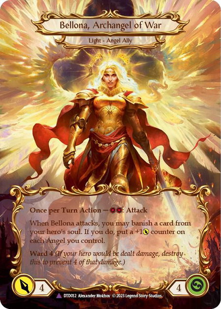 Figment of War // Bellona, Archangel of War (Marvel) trading card from Dusk till Dawn Figment of War // Bellona, Archangel of War (Marvel) - Dusk till Dawn Flesh and Blood trading card