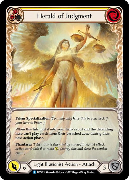 Herald of Judgment trading card from Dusk till Dawn Herald of Judgment - Dusk till Dawn Flesh and Blood trading card