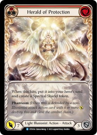 Herald of Protection (Red) - Dusk till Dawn (DTD) #DTD014 - Rare Flesh and Blood Trading Card