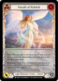 Herald of Rebirth (Blue) - Dusk till Dawn (DTD) #DTD022 - Rare Flesh and Blood Trading Card