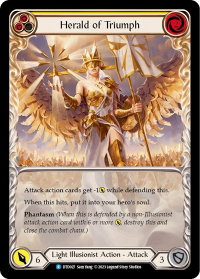 Herald of Triumph (Yellow) - Dusk till Dawn (DTD) #DTD027 - Rare Flesh and Blood Trading Card