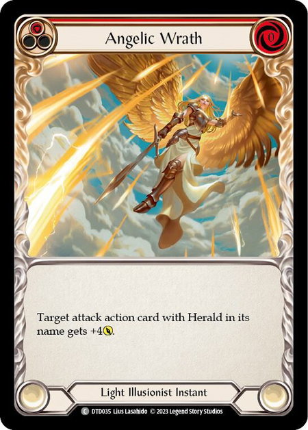 Angelic Wrath (Red) trading card from Dusk till Dawn Angelic Wrath (Red) - Dusk till Dawn Flesh and Blood trading card