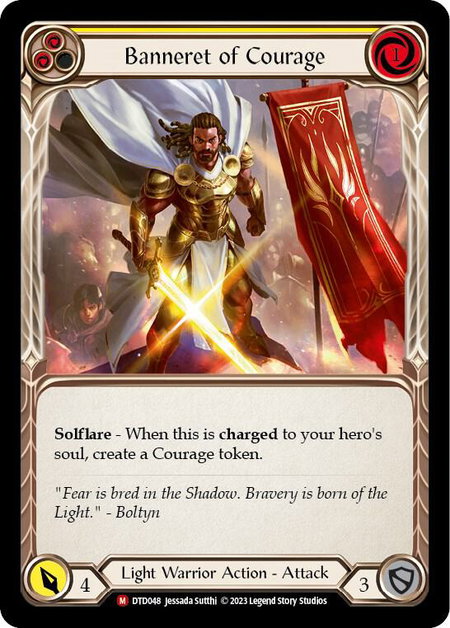 Banneret of Courage trading card from Dusk till Dawn Banneret of Courage - Dusk till Dawn Flesh and Blood trading card