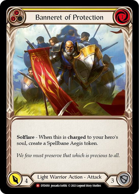 Banneret of Protection trading card from Dusk till Dawn Banneret of Protection - Dusk till Dawn Flesh and Blood trading card
