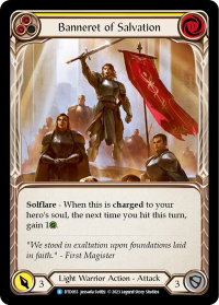Banneret of Salvation - Dusk till Dawn (DTD) #DTD055 - Rare Flesh and Blood Trading Card