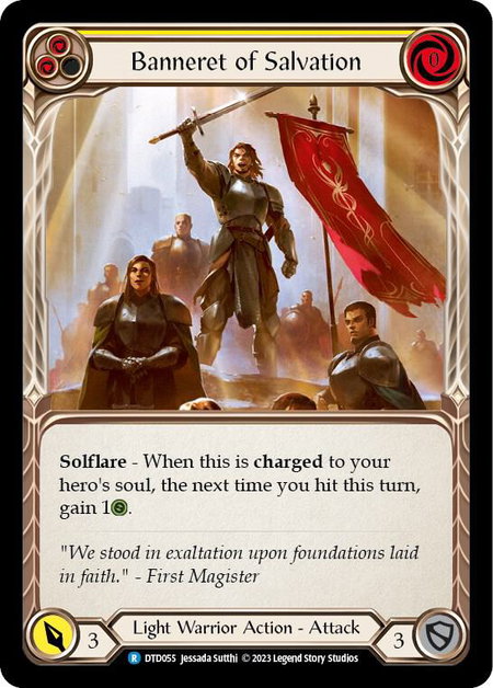 Banneret of Salvation trading card from Dusk till Dawn Banneret of Salvation - Dusk till Dawn Flesh and Blood trading card